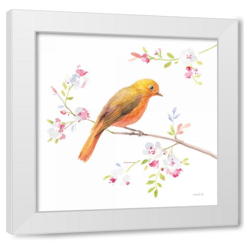 Flight Friends III White Modern Wood Framed Art Print by Nai, Danhui