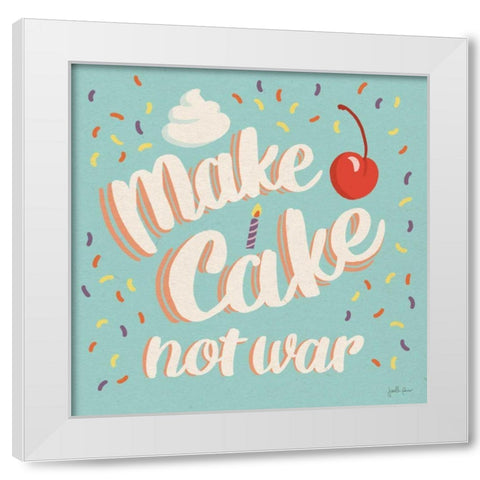 Make Cake I White Modern Wood Framed Art Print by Penner, Janelle