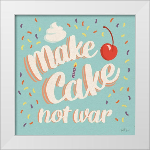 Make Cake I White Modern Wood Framed Art Print by Penner, Janelle