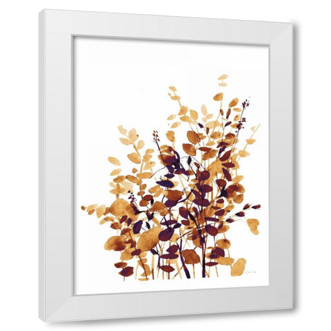 Brown Botanicals White Modern Wood Framed Art Print by Pete, Katrina