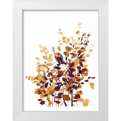 Brown Botanicals White Modern Wood Framed Art Print by Pete, Katrina