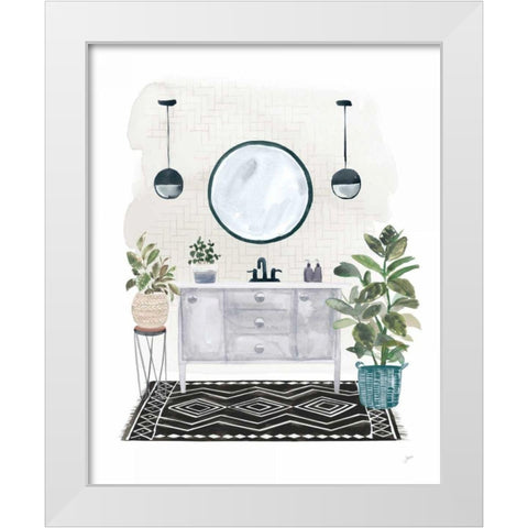 Lulus Powder Room II White Modern Wood Framed Art Print by Panganiban, Karyn