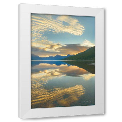 Montana Sunrise White Modern Wood Framed Art Print by Majchrowicz, Alan