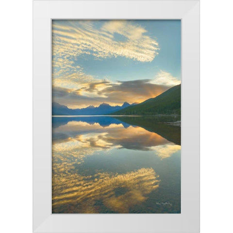 Montana Sunrise White Modern Wood Framed Art Print by Majchrowicz, Alan