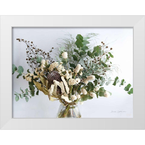Eucalyptus Arrangement White Modern Wood Framed Art Print by Catterall, Elise
