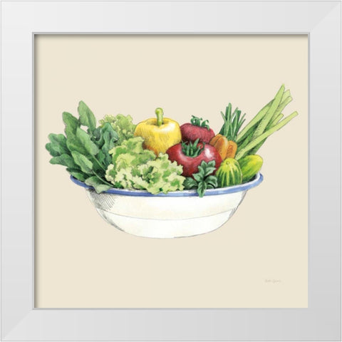 Fresh From The Garden IV Cream White Modern Wood Framed Art Print by Grove, Beth