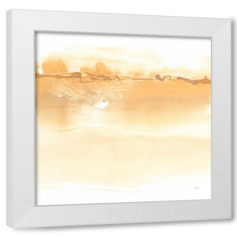 Neutral Turmeric I White Modern Wood Framed Art Print by Paschke, Chris