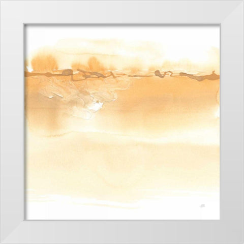 Neutral Turmeric I White Modern Wood Framed Art Print by Paschke, Chris