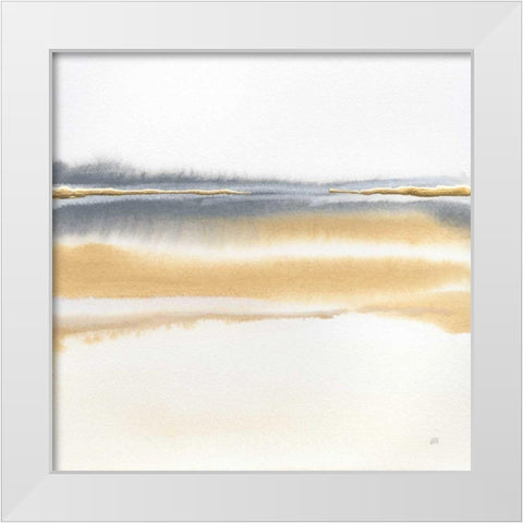 Beige and Gold II White Modern Wood Framed Art Print by Paschke, Chris