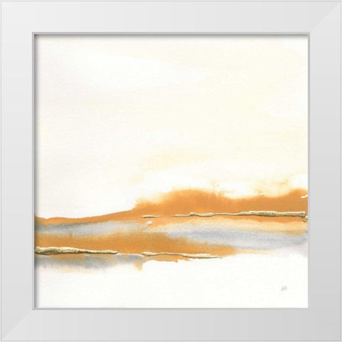 Turmeric and Gold I White Modern Wood Framed Art Print by Paschke, Chris