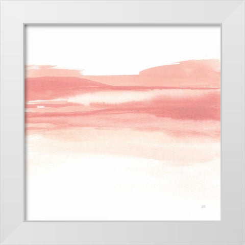Tint Cantaloupe I White Modern Wood Framed Art Print by Paschke, Chris