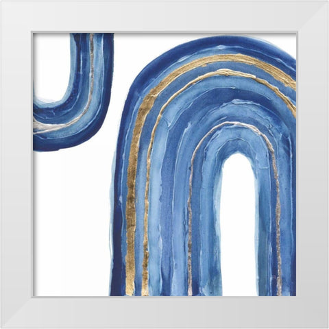 Gilded Rainbow I White Modern Wood Framed Art Print by Paschke, Chris