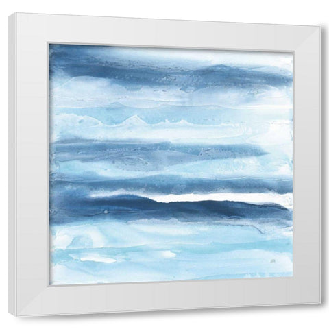 Stripes I White Modern Wood Framed Art Print by Paschke, Chris