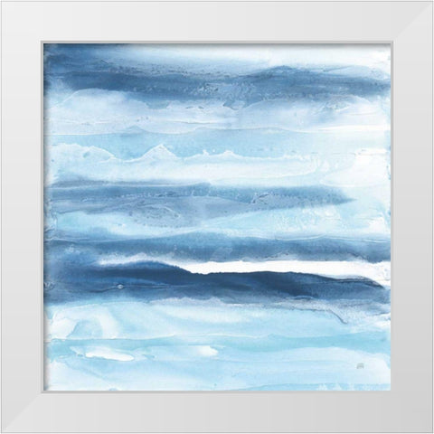 Stripes I White Modern Wood Framed Art Print by Paschke, Chris