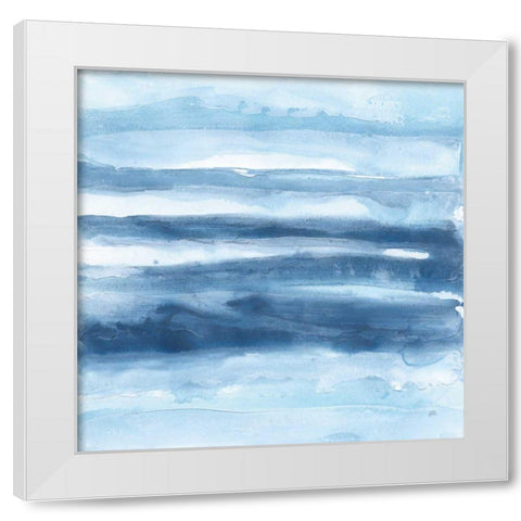 Stripes III White Modern Wood Framed Art Print by Paschke, Chris