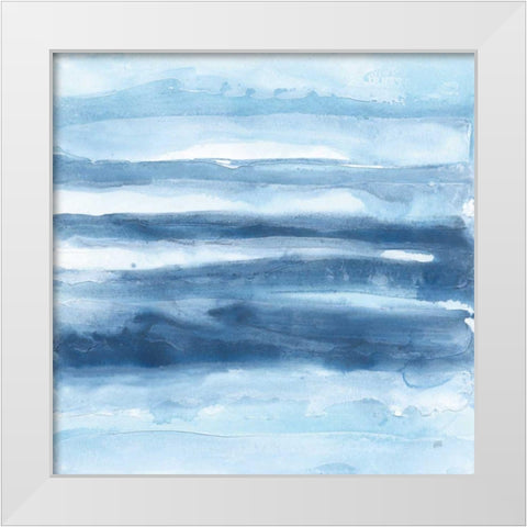 Stripes III White Modern Wood Framed Art Print by Paschke, Chris