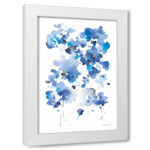 Cascading Petals I White Modern Wood Framed Art Print by Nai, Danhui