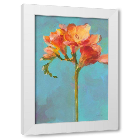 Modern Floral II White Modern Wood Framed Art Print by Nai, Danhui