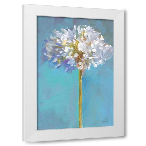 Modern Floral III White Modern Wood Framed Art Print by Nai, Danhui