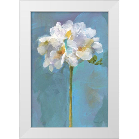 Modern Floral IV White Modern Wood Framed Art Print by Nai, Danhui