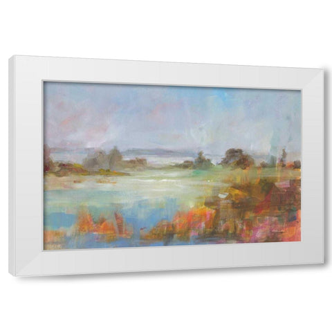 The  Long View White Modern Wood Framed Art Print by Nai, Danhui