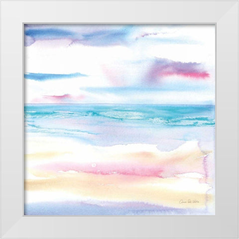 Pastel Morning White Modern Wood Framed Art Print by Valle, Aimee Del