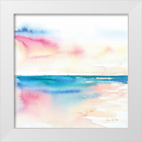 Vivid Coast White Modern Wood Framed Art Print by Valle, Aimee Del