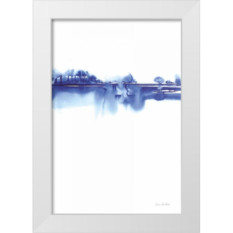 Blue Horizon I White Modern Wood Framed Art Print by Valle, Aimee Del