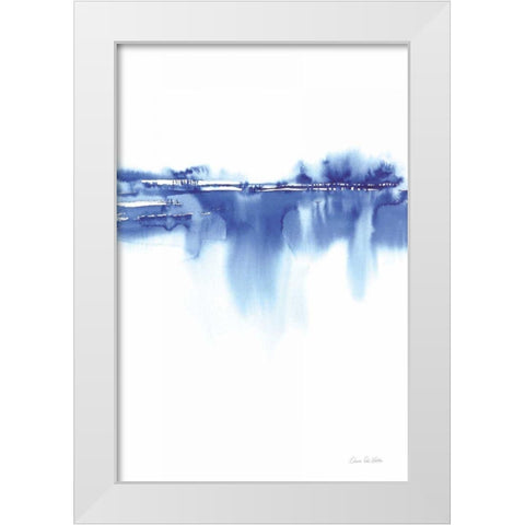 Blue Horizon IV White Modern Wood Framed Art Print by Valle, Aimee Del