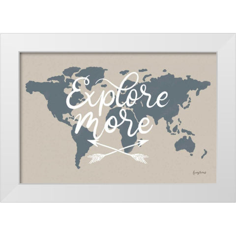 Mapped Out II White Modern Wood Framed Art Print by Thorns, Becky