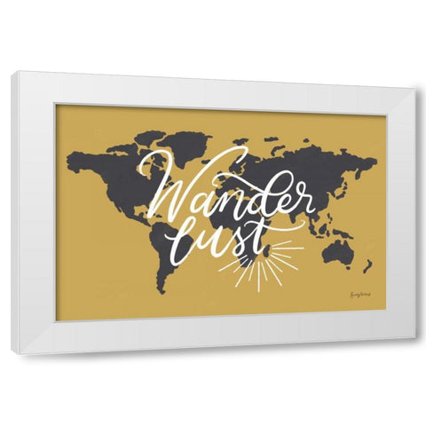 Mapped Out IV White Modern Wood Framed Art Print by Thorns, Becky
