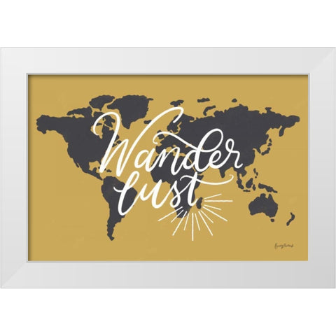Mapped Out IV White Modern Wood Framed Art Print by Thorns, Becky