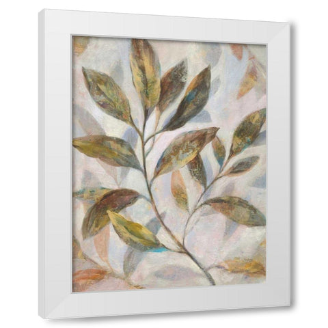Leafy Flow I White Modern Wood Framed Art Print by Nai, Danhui