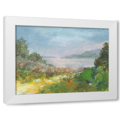 Hidden Sea White Modern Wood Framed Art Print by Nai, Danhui