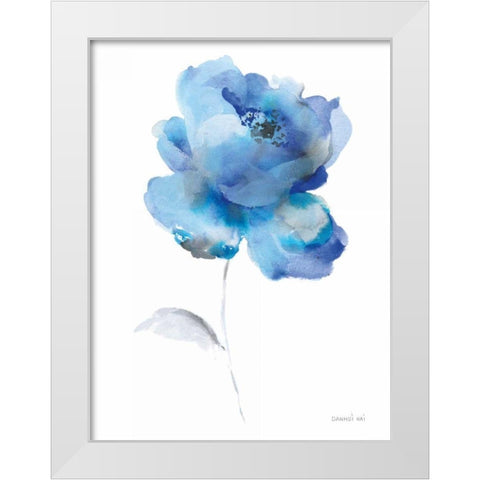 Bold Blooming III White Modern Wood Framed Art Print by Nai, Danhui