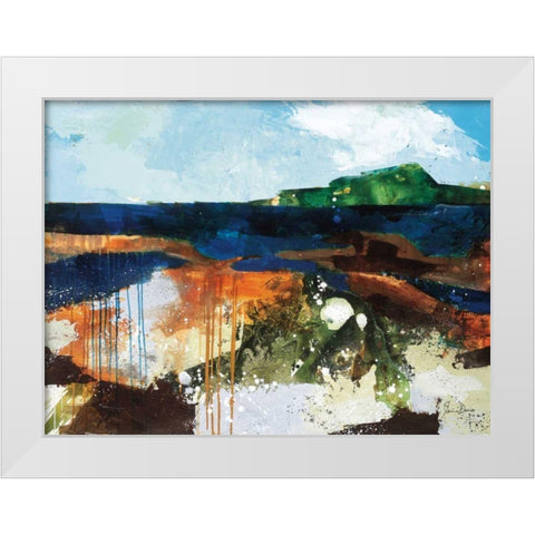 Riverport View White Modern Wood Framed Art Print by Davies, Jane