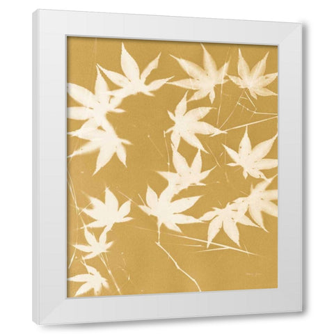Enchanted Fall Cyanotype V White Modern Wood Framed Art Print by Green, Nancy