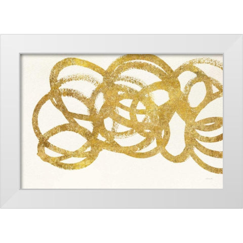 Swirling Element I Crop I Gold White Modern Wood Framed Art Print by Novak, Shirley