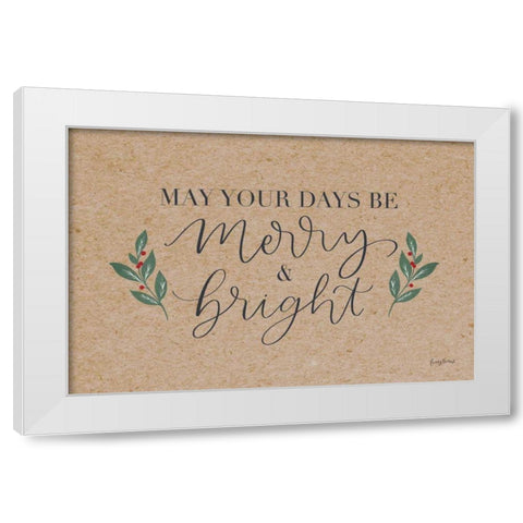Neutral Christmas I White Modern Wood Framed Art Print by Thorns, Becky