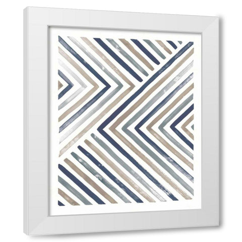 Desert Sunset I Blue White Modern Wood Framed Art Print by Marshall, Laura