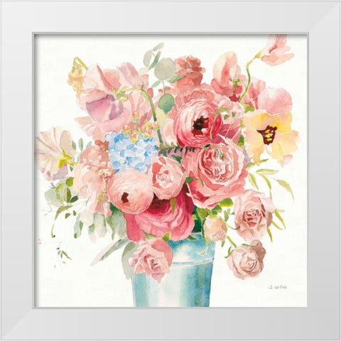 Boho Bouquet  VII White Modern Wood Framed Art Print by Wiens, James