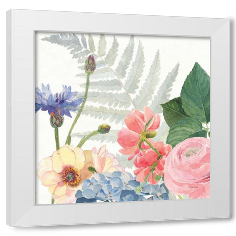 Boho Bouquet  IX White Modern Wood Framed Art Print by Wiens, James