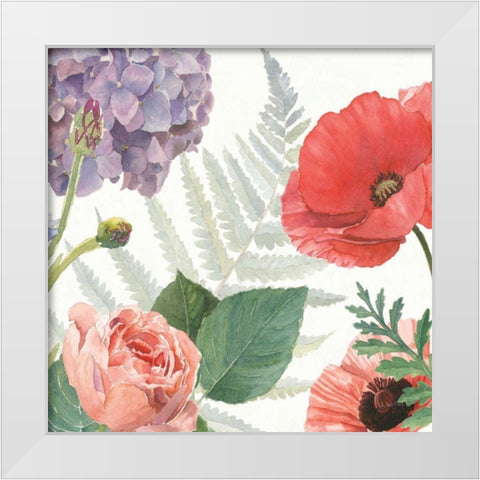 Boho Bouquet  XI White Modern Wood Framed Art Print by Wiens, James