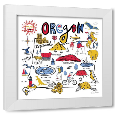 Oregon White Modern Wood Framed Art Print by Zaman, Farida