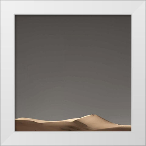 Sandy Dunes IV Neutral Sky-1 White Modern Wood Framed Art Print by Eichman, Andre