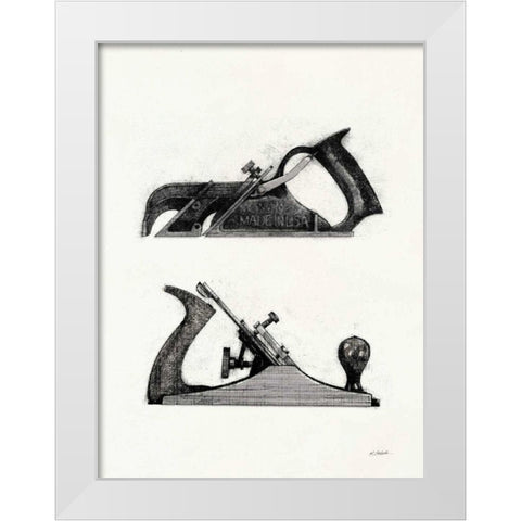 Planes with Color Crop White Modern Wood Framed Art Print by Schick, Mike