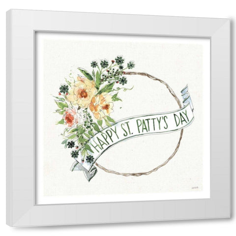 Happy St.Pattys Day I White Modern Wood Framed Art Print by Tavoletti, Anne