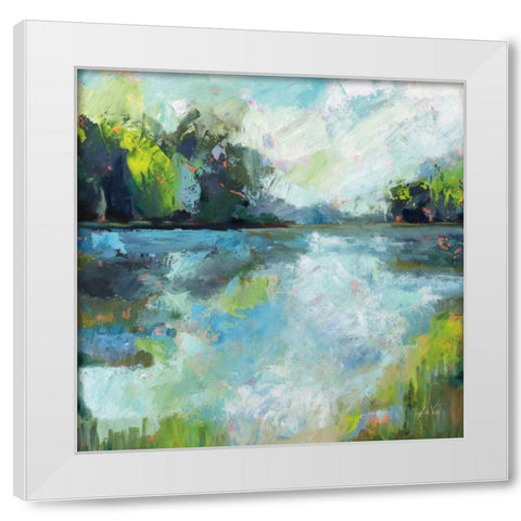 Calm Waters White Modern Wood Framed Art Print by Vertentes, Jeanette