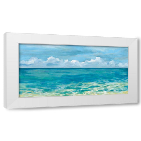 Caribbean Sea Reflections White Modern Wood Framed Art Print by Vassileva, Silvia