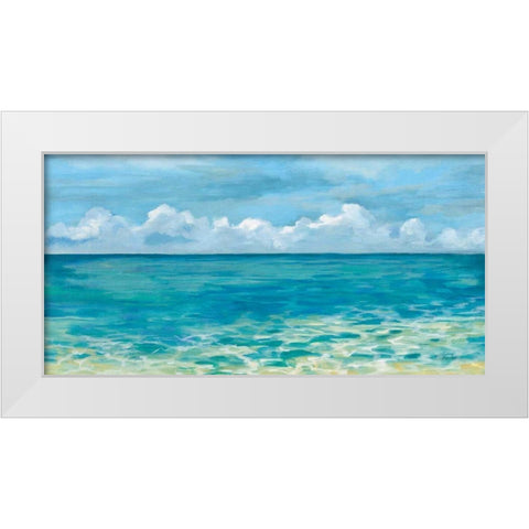 Caribbean Sea Reflections White Modern Wood Framed Art Print by Vassileva, Silvia